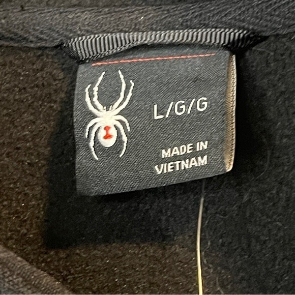 Spyder Mens Pullover 1/4 Zip Charcoal Heather Fleece Large - Picture 4 of 7